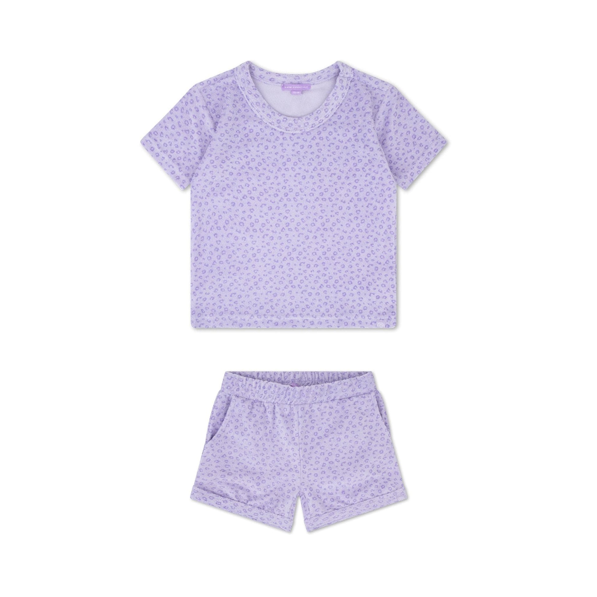 Léopard | Lila Girls Set Strand - Terry