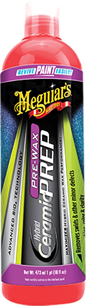 Meguiar's Meguiar's Hybrid Ceramic Pre-wax Prep 473ml - préparateur de peinture voiture - pour protection céramique hybride - pré-cire améliorant la brillance