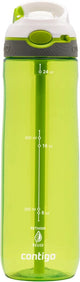 Bouteille d'eau Contigo Ashland à bec automatique avec paille | grande gourde sans BPA de 720 ml | bouteille de sport | gourde étanche | idéal pour l'école, la salle de sport, le vélo, la course, la marche | citron