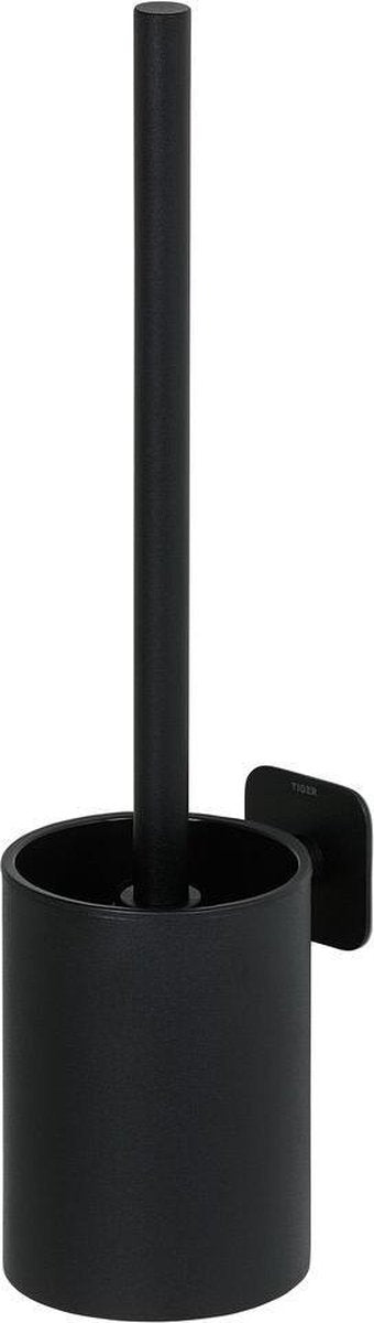 Col Tigre - brosse WC avec support - brosse WC - autocollante - sans perçage - noir