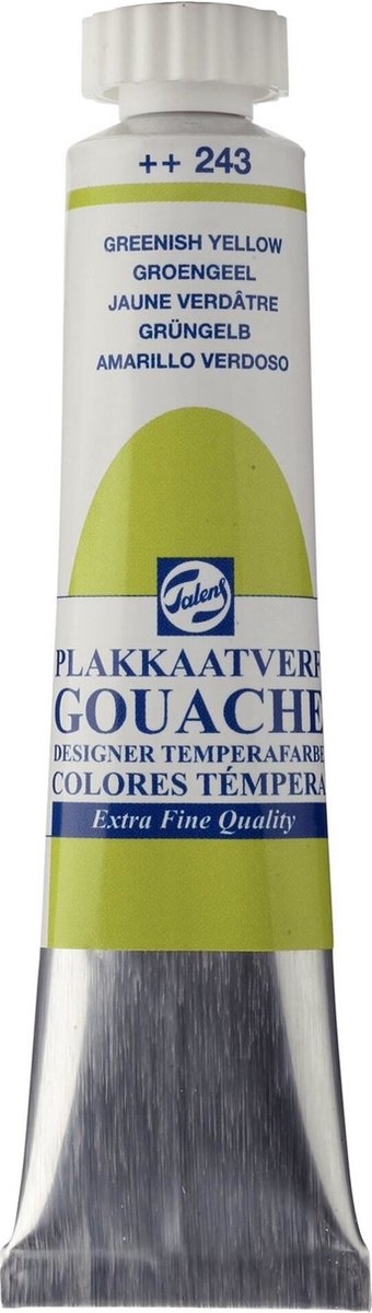 Gouache Talens - 243 jaune vert - gouache extra fine - - 20 ml