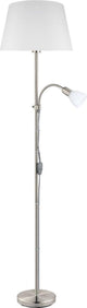 Lampadaire Eglo conesa - e27 e14 - 170 cm - gris blanc
