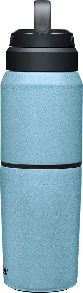 Camelbak multibev vide acier inoxydable - bouteille d'eau avec tasse à thé café amovible - 500 ml + 350 ml - bleu (bleu crépuscule)