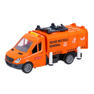 Camion à ordures roues rapides avec lumière et son et frottement