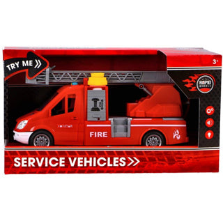 Rapid Wheels Fire Truck avec échelle et fonction de pulvérisation légère et sonore et à friction