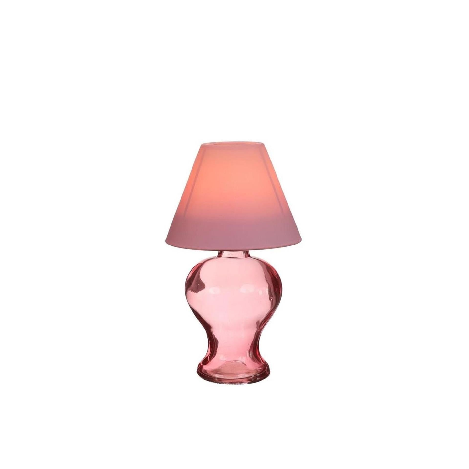 Bougie chauffe-plat en verre Ideas 4 seasons rose doux h16cm
