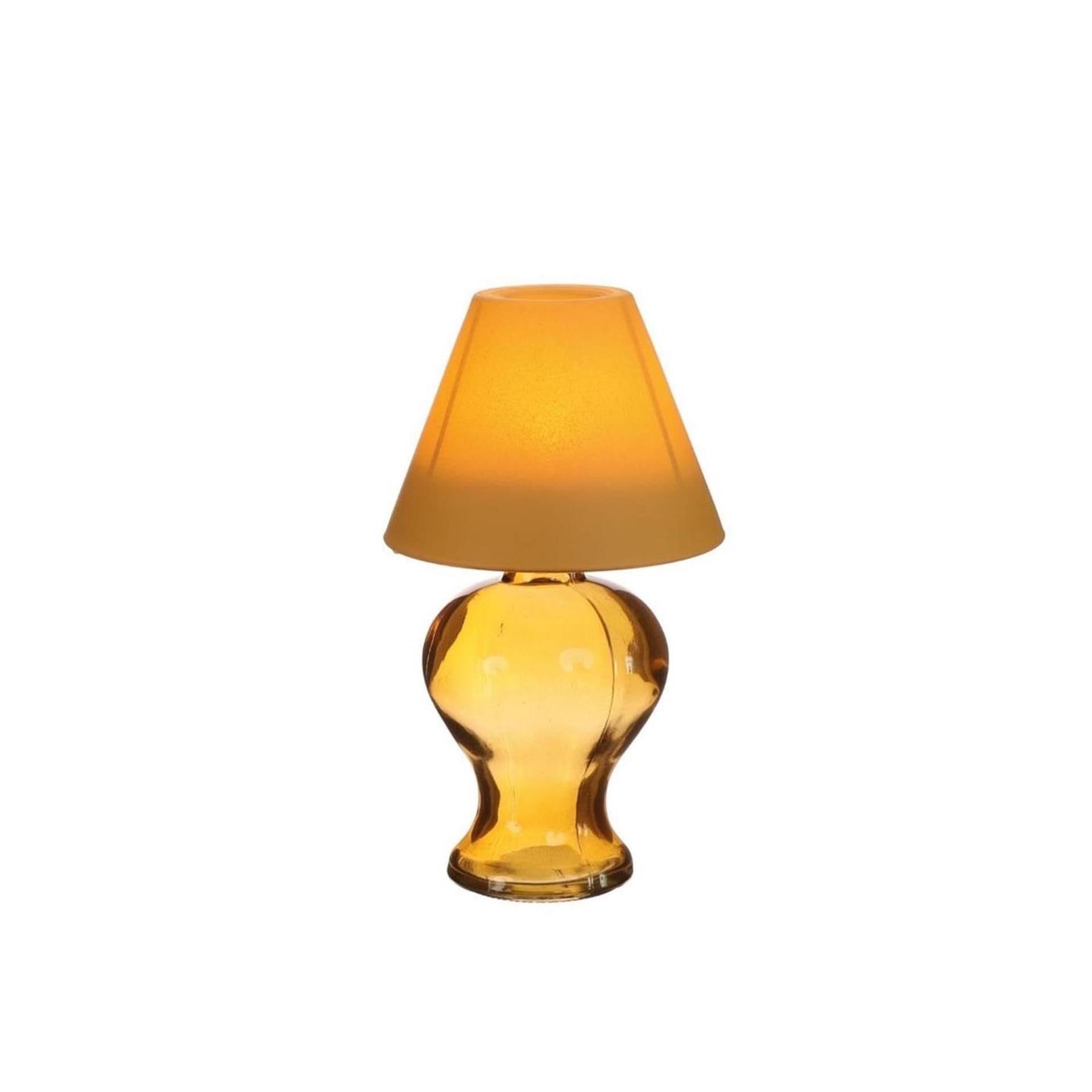 Idées lampe verre 4 saisons photophore moutarde