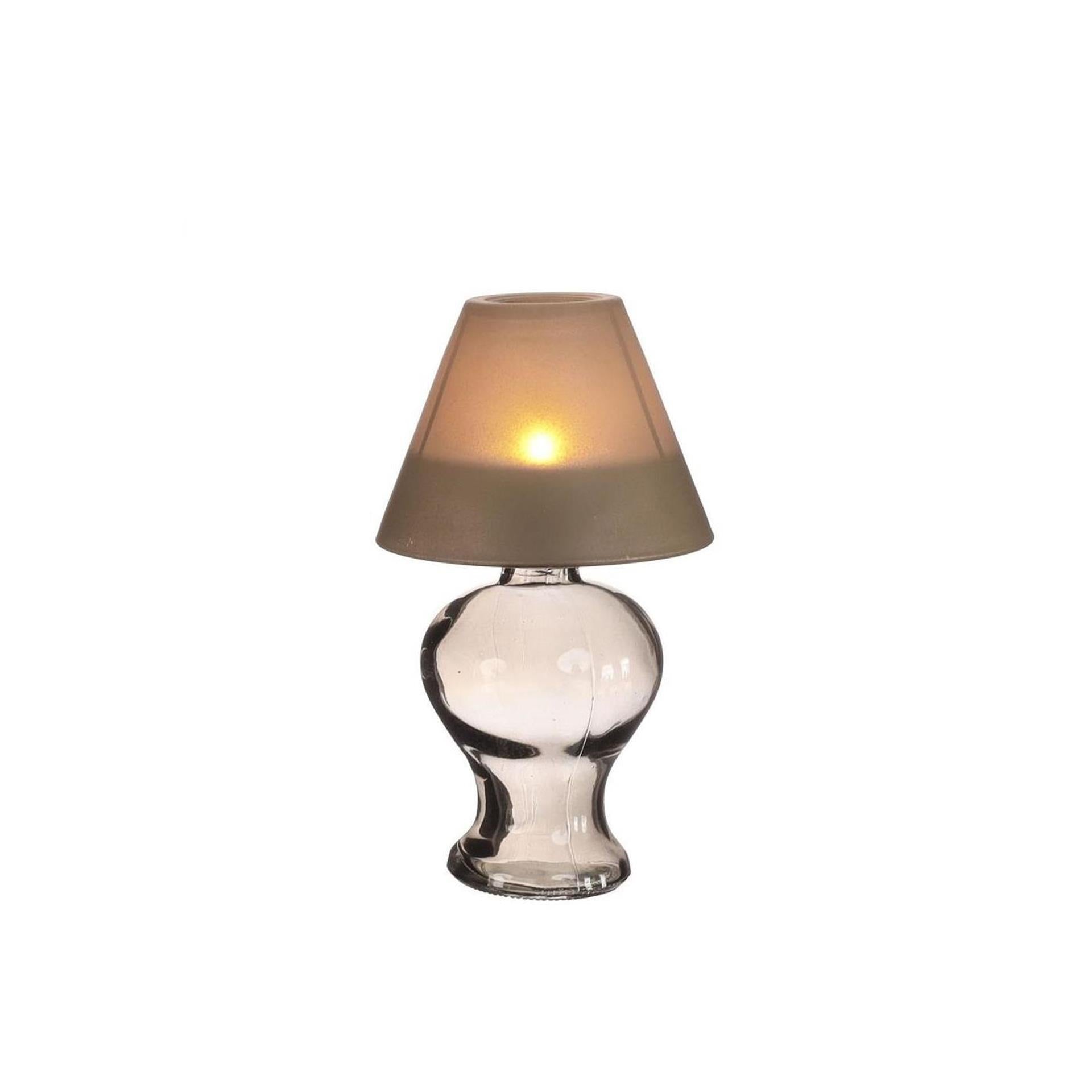 Idées lampe en verre 4 saisons photophore gris fumée