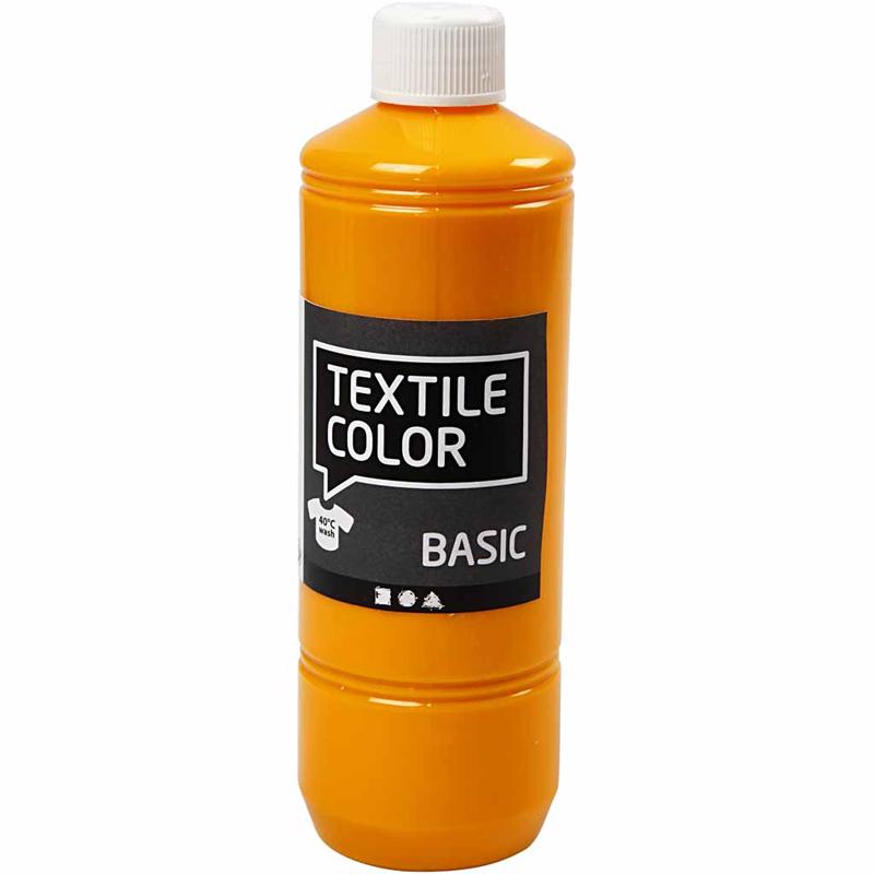 Creativ Company Textile Couleur semi-couverture de peinture textile jaune, 500 ml
