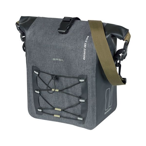 Basil Navigator Storm Fietstas M - Sac à vélo sportif et fonctionnel - imperméable - noir