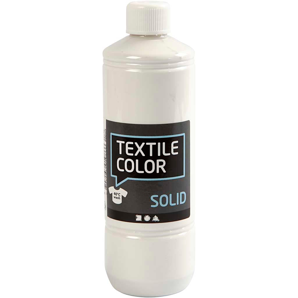 Creativ Company Textile Color Paint couvrant le blanc, 500 ml