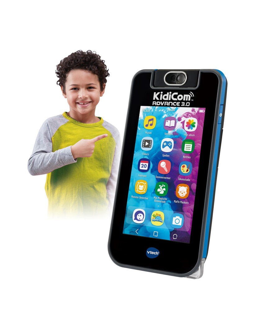 Vtech Toy Phone KIDICOM 3.0 Black Blue 3-PART