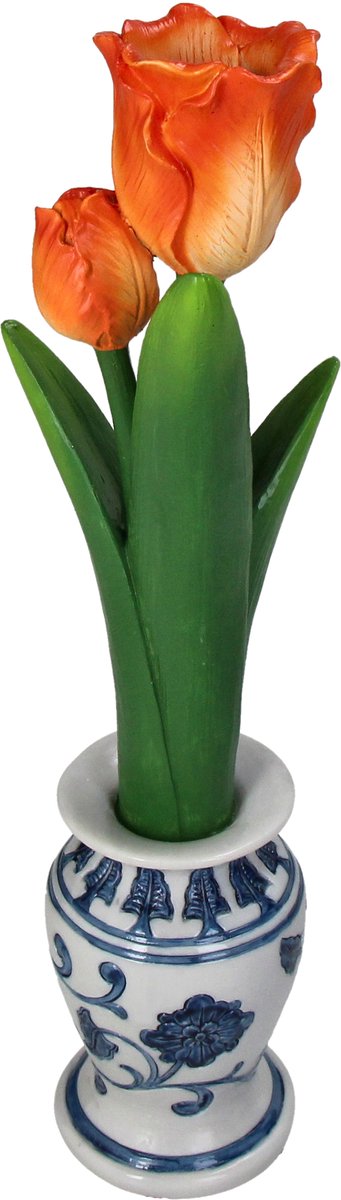 Bougeoir collection Hd tulipe polyrésine 9,5x9x35cm