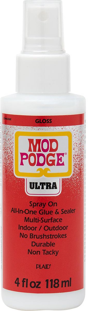 Mod podge • spray ultra gloss (118ml) • colle fixatrice et scellant en 1 • flacon spray 118ml