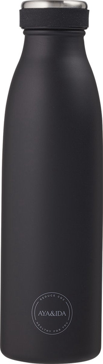 Aya ida - gourde - thermos - bouteille d'eau - 500ml - noir mat