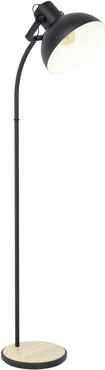 Lampadaire Eglo lubenham - 1 lumière - e27 - noir - marron