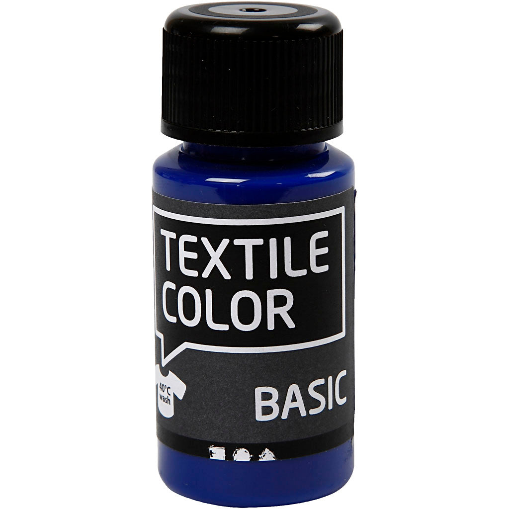 Creativ Company Textile Couleur semi-couverture de peinture textile primaire bleu, 50 ml