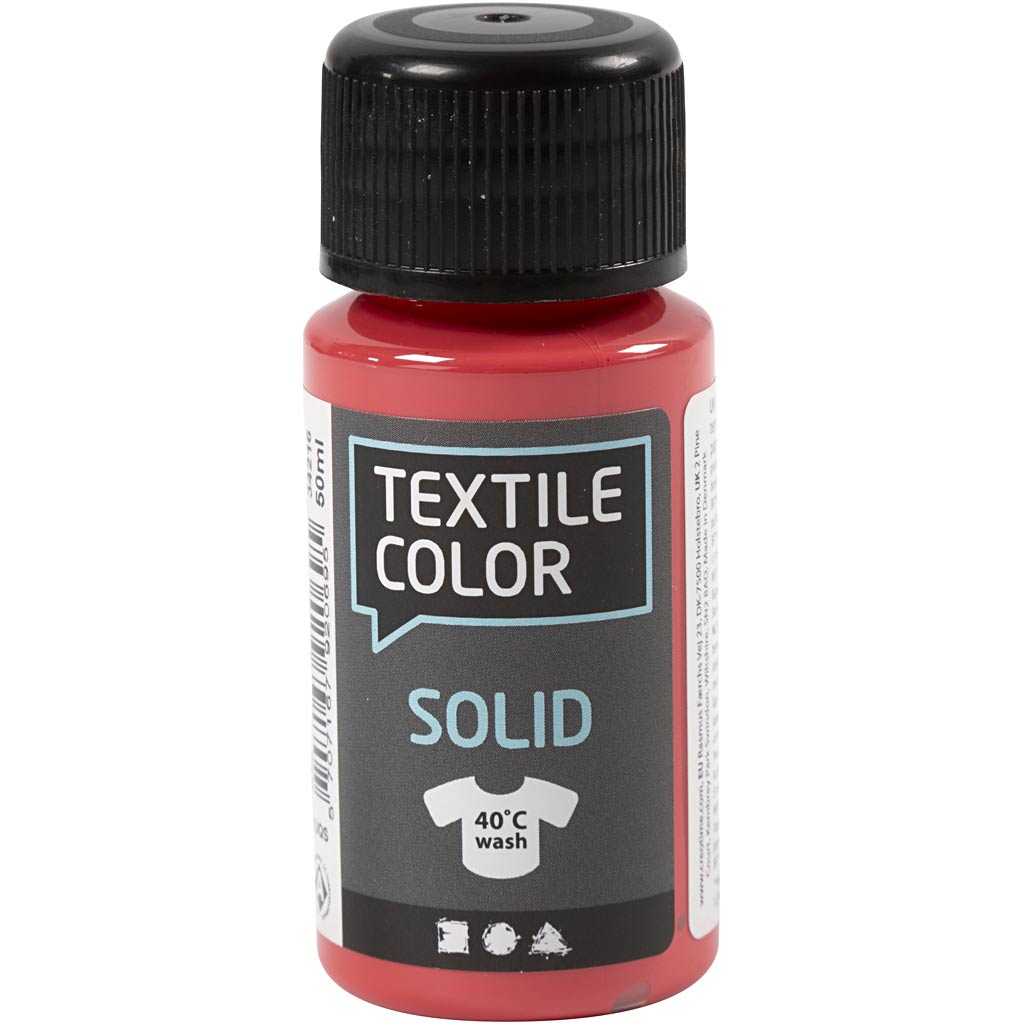 Creativ Company Textile Couleur - Coverring Textile Paint rouge, 50 ml
