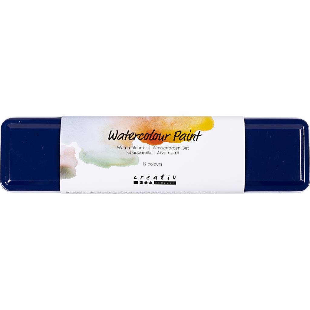 Ensemble de peinture aquarelle - Diverses couleurs, 1 boîte