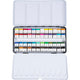 Peinture aquarelle art Creativ company, ½ godet, format 10x15x20 mm, couleurs standards, 48 couleurs 1 boîte
