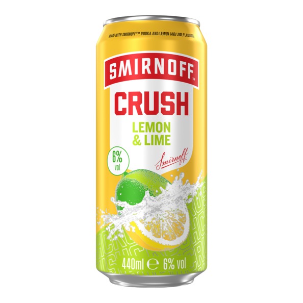 Smirnoff Crush Citron Lime Canette (12x 44 cl)