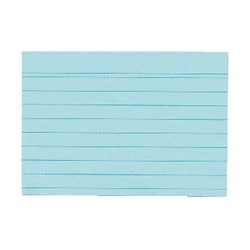 Abi fiches herlitz a6 175 g/m² bleu ligné 100 pièces