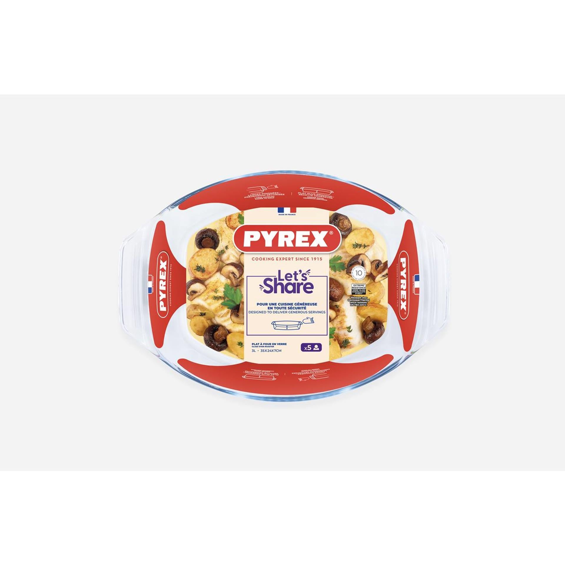 Plat à four en Pyrex ovale 35 x 24 cm 2,8l