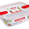 Bol en Pyrex avec couvercle 1,1l 23x15x6cm