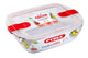 Bol en Pyrex avec couvercle 1,1l 23x15x6cm