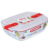 Bol en Pyrex avec couvercle 2,5l 28x20x8cm