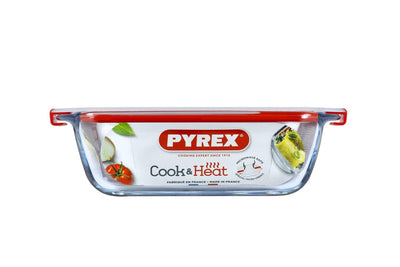 Bol en Pyrex avec couvercle 2,5l 28x20x8cm