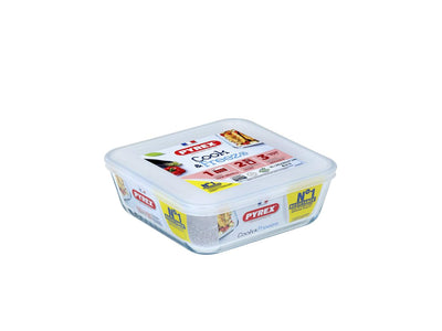 Bol en pyrex avec couvercle 2l 20x22cm