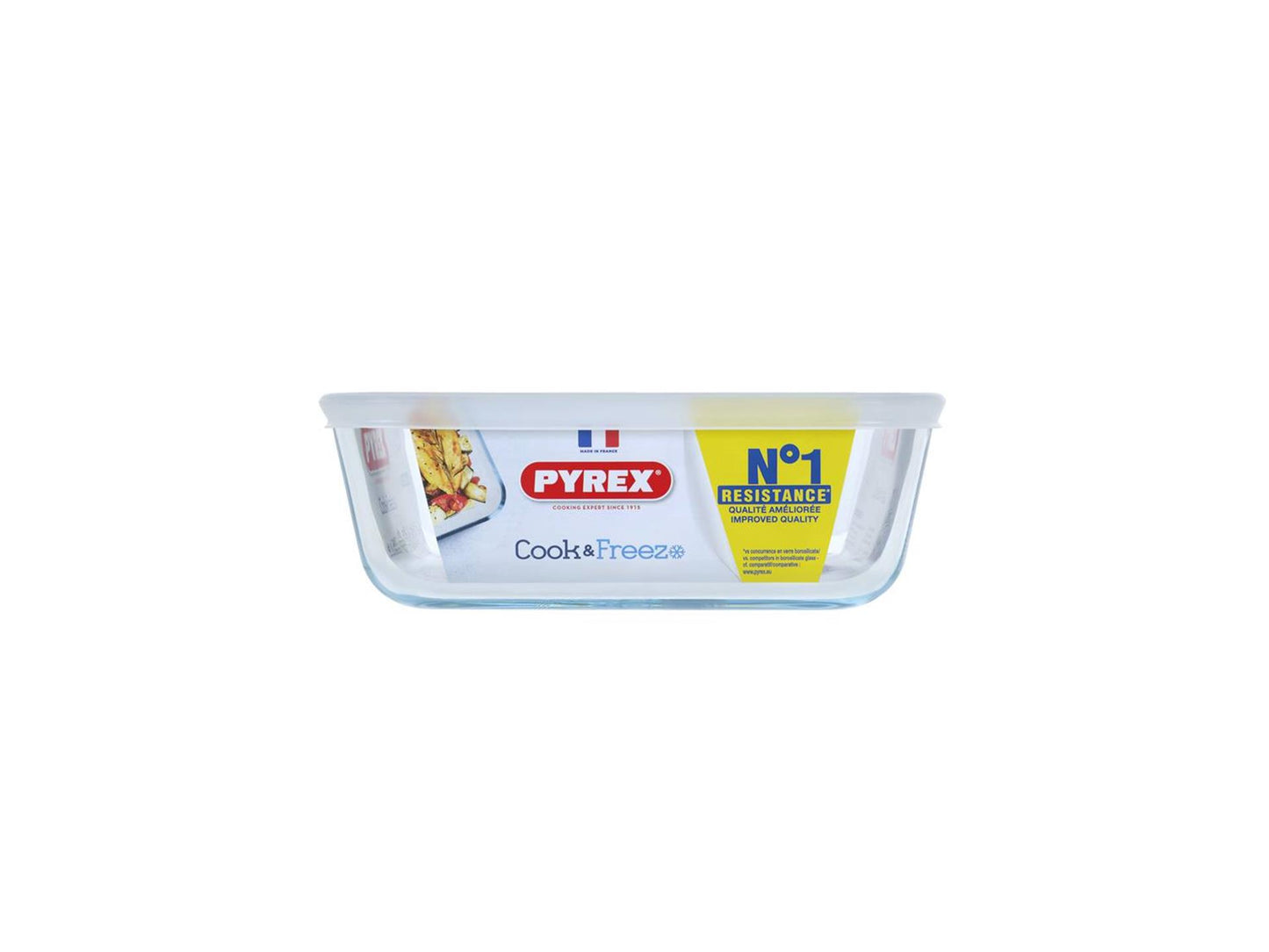 Bol en pyrex avec couvercle 2l 20x22cm