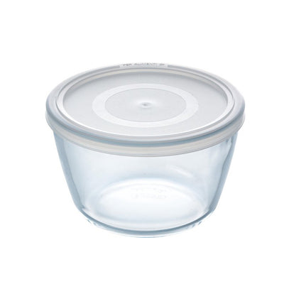 Pyrex pyrex cuit et gel de nettoyage rond de nettoyage rond avec couvercle 1.1L