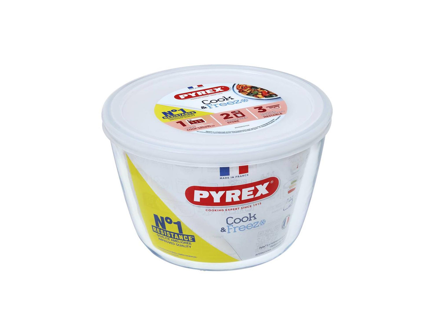 Pyrex Cook Freeze Scale d'environ 1,6 L 16 cm avec un couvercle alimentaire