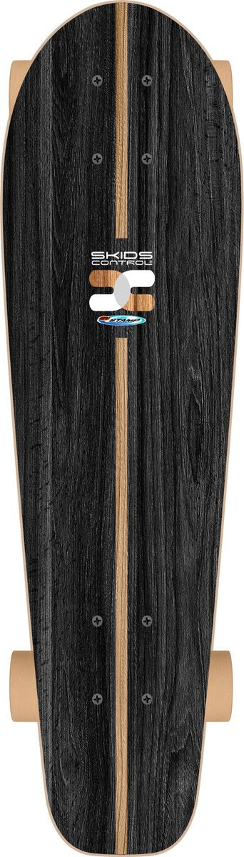 Contrôle des dérapages - Skateboard Oxygen Cruiser 70 x 20 cm noir beige