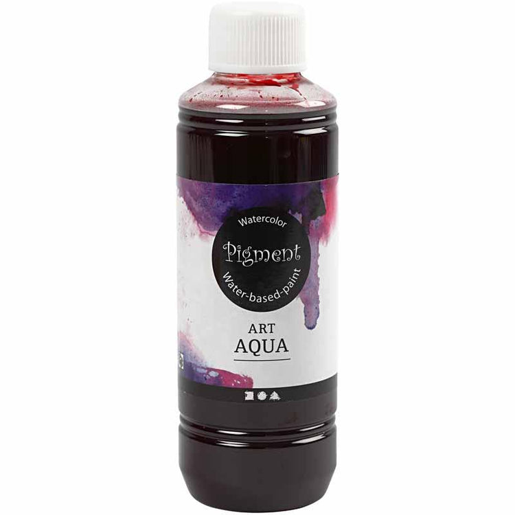Peinture aquarelle liquide pigmentée, rouge, 250 ml 1 bouteille