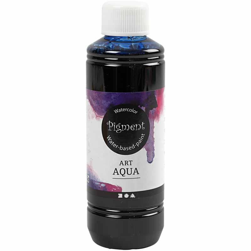 Peinture aquarelle liquide pigmentée, bleu, 250 ml 1 bouteille