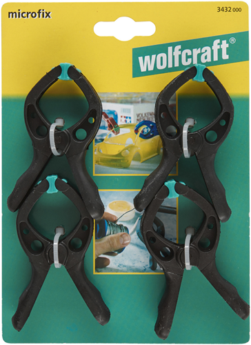 Microfix Wolfcraft | pinces à ressort | 4 pièces - 3432000