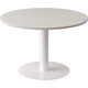 Table ronde paperflow easyoffice mélamine, acier blanc