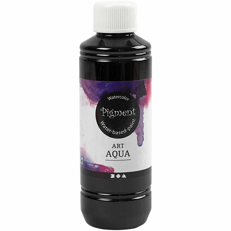 Peinture aquarelle liquide pigmentée, noir, 250 ml 1 bouteille