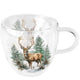 Ambiente verre à double paroi cerf d'hiver 200ml blanc