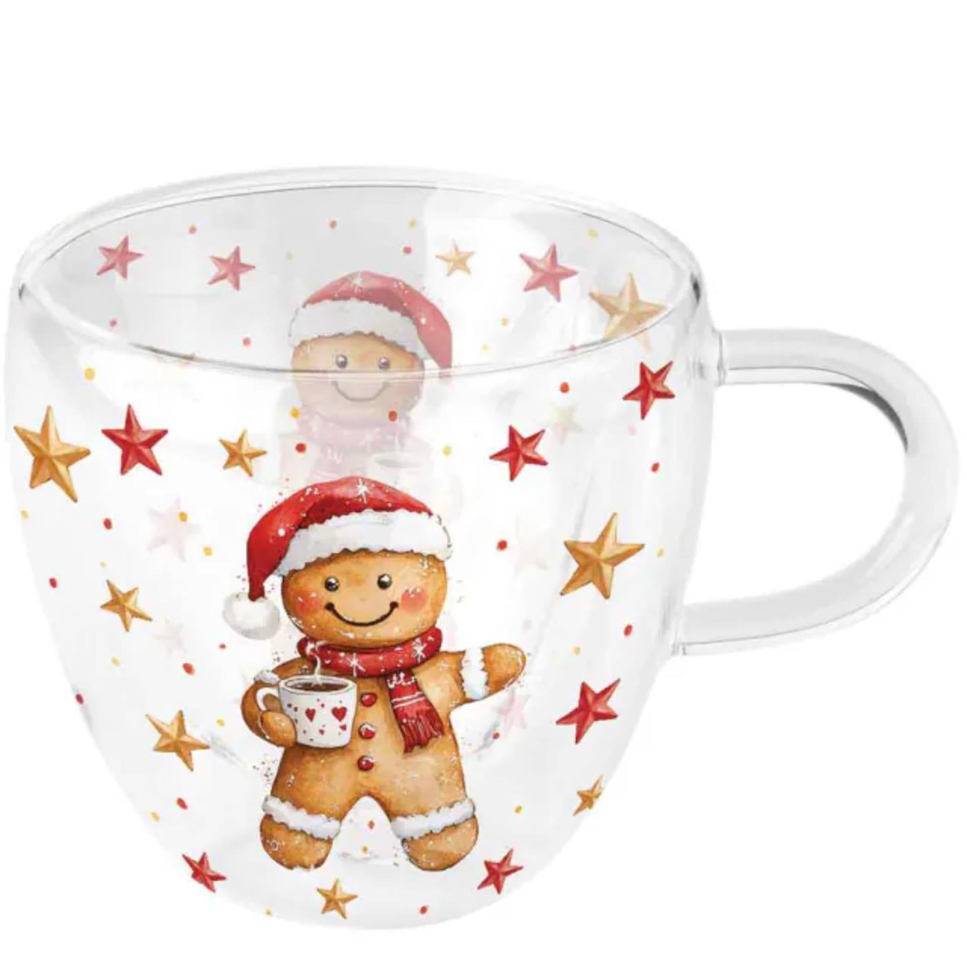 Ambiente verre double paroi cacao et biscuit 200ml dia.10x9.5cm