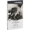 Lyra Art Design Drawing Crayons, B, 2B, 3B, 4B, 5B, 6B, HB, H, 2H, 3H, 4H, F, 12 pièces 1 boîte