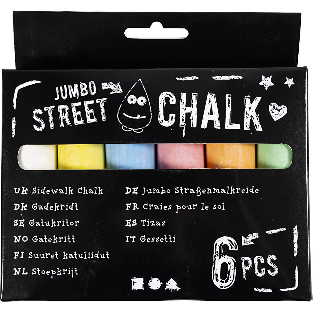 Craie de trottoir Creativ company, 6 pièces, 1 boîte