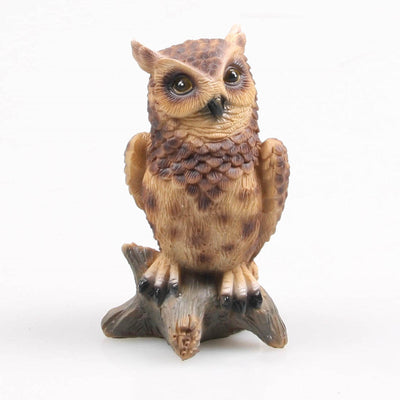 Statue hibou animaux des bois de ferme 9cm