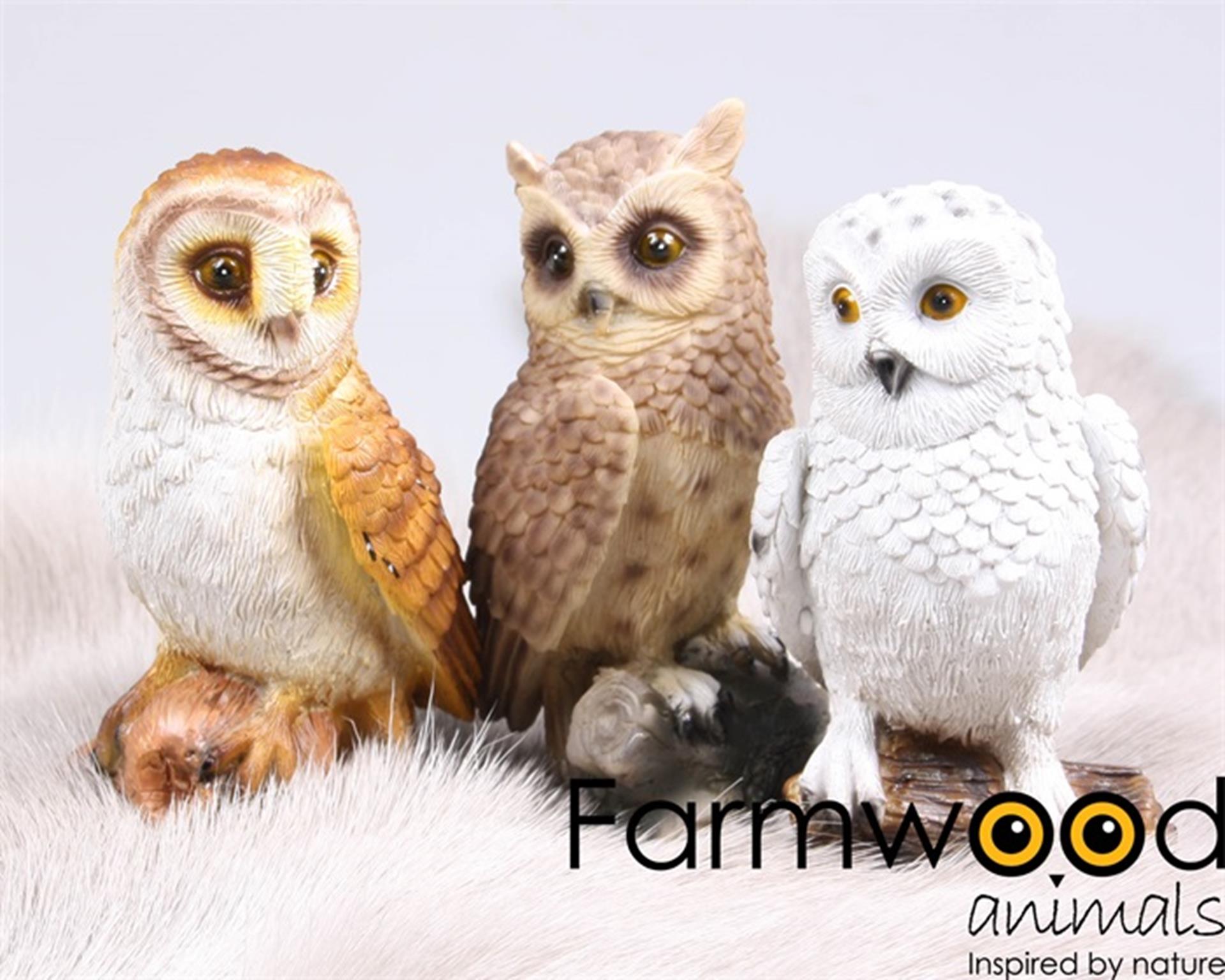 Statue de jardin animaux de ferme hibou 13cm