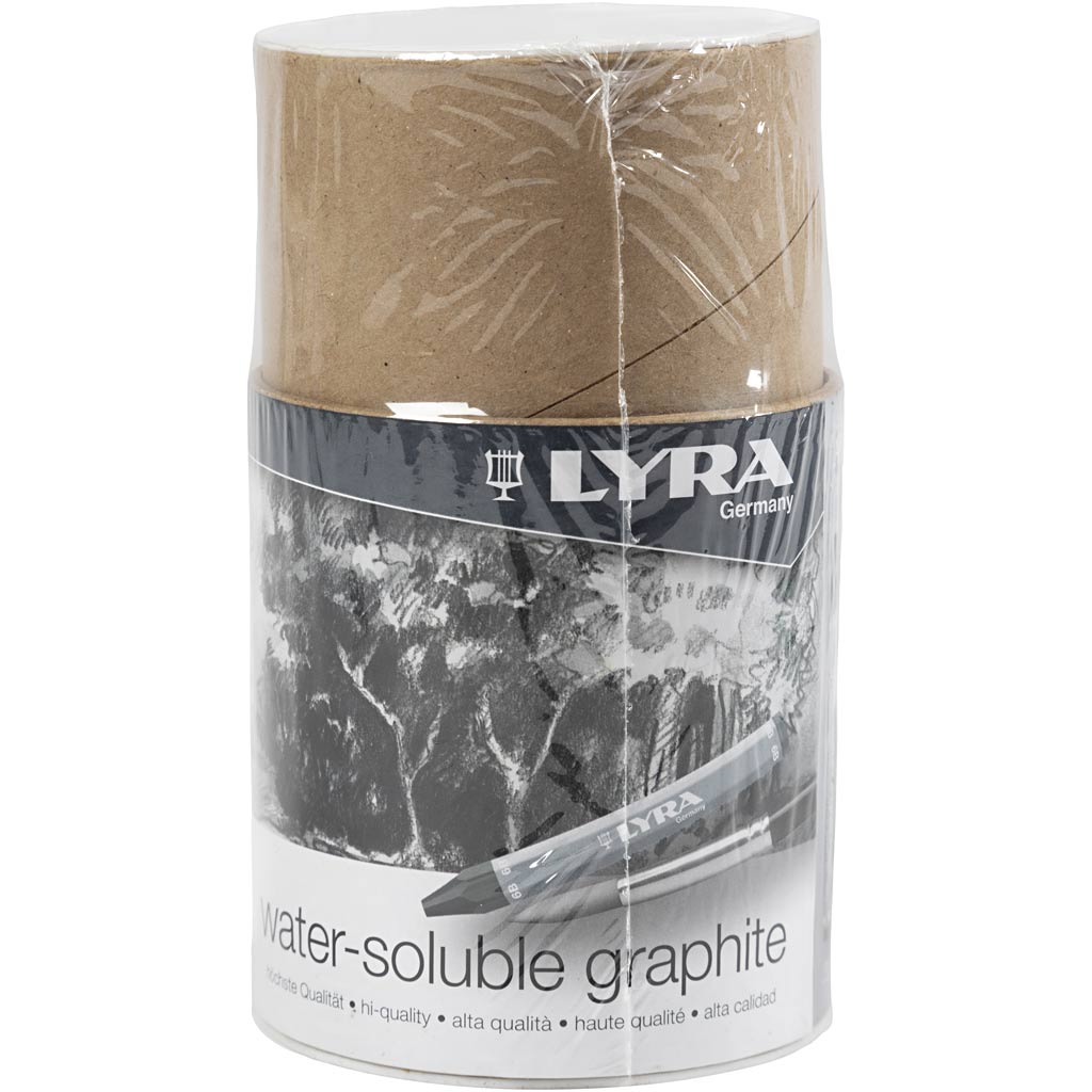 Crayon graphite soluble de l'eau Lyra, L: 6,5 cm, 24 pièces 1 boîte