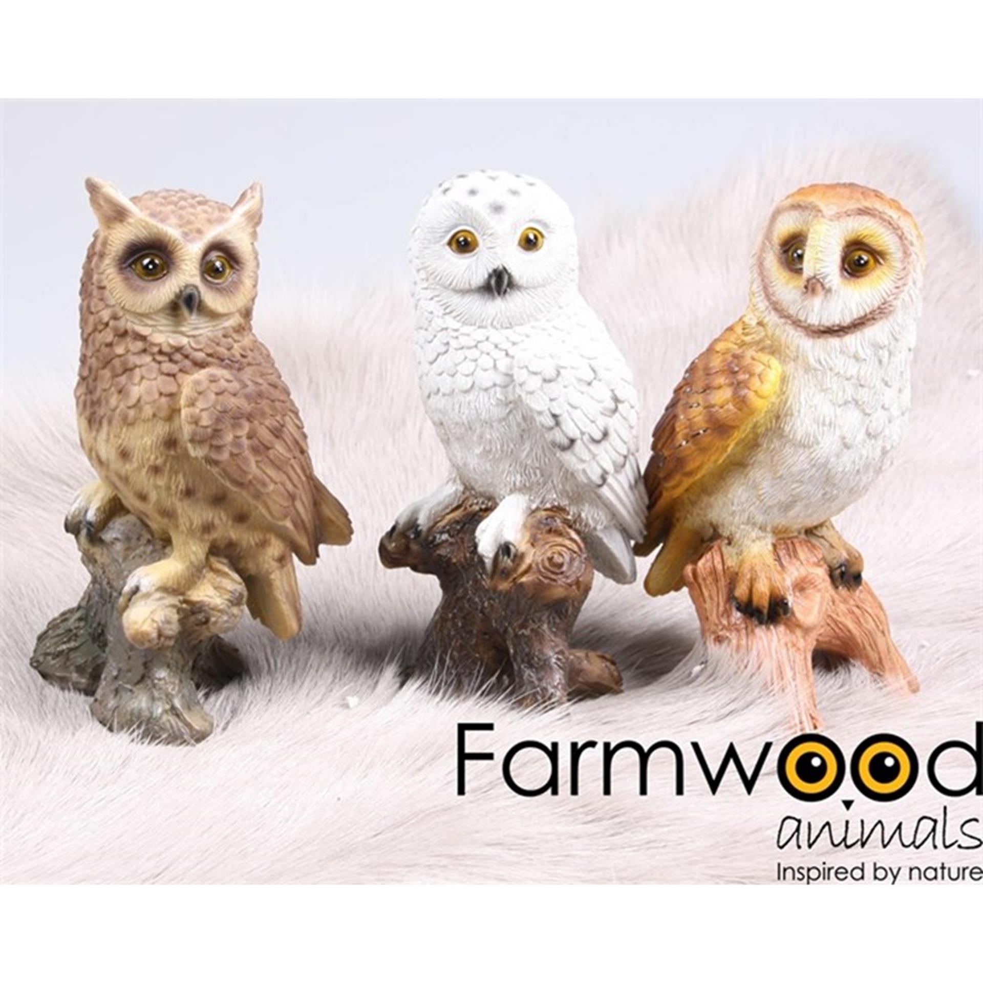 Statue de jardin animaux de ferme hibou 19 cm