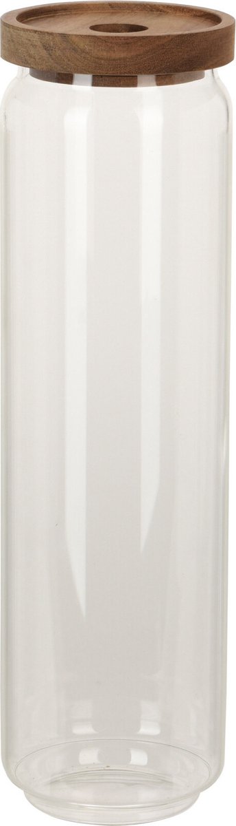 Excellent pot de stockage d'articles ménagers - 9 x 30 cm - 1500 ml - verre - récipient de stockage de cuisine de luxe - couvercle hermétique